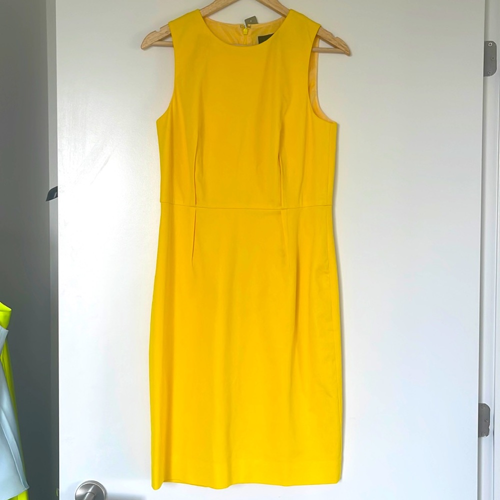 NWT J Crew Size 8 Yellow Dress Sleeveless